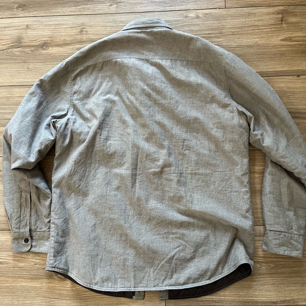 Rvca Light Gray Lined Button Down Shacket Men’s Xl - image 6